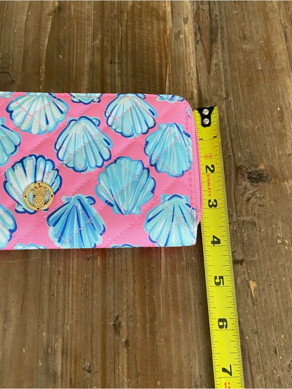 Simply Southern Pink Seashell Wristlet Wallet Card Holder  NWT - Picture 4 of 5